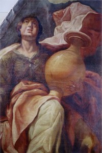 Detalle de pintura de San Andrés - Capilla de la Virgen - Iglesia Parroquial Nª Señora de la Asunción